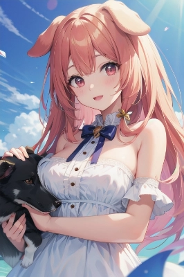 美少女　犬