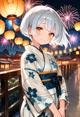 「花火･･･綺麗ですね♪･･･ん？どうしました？」