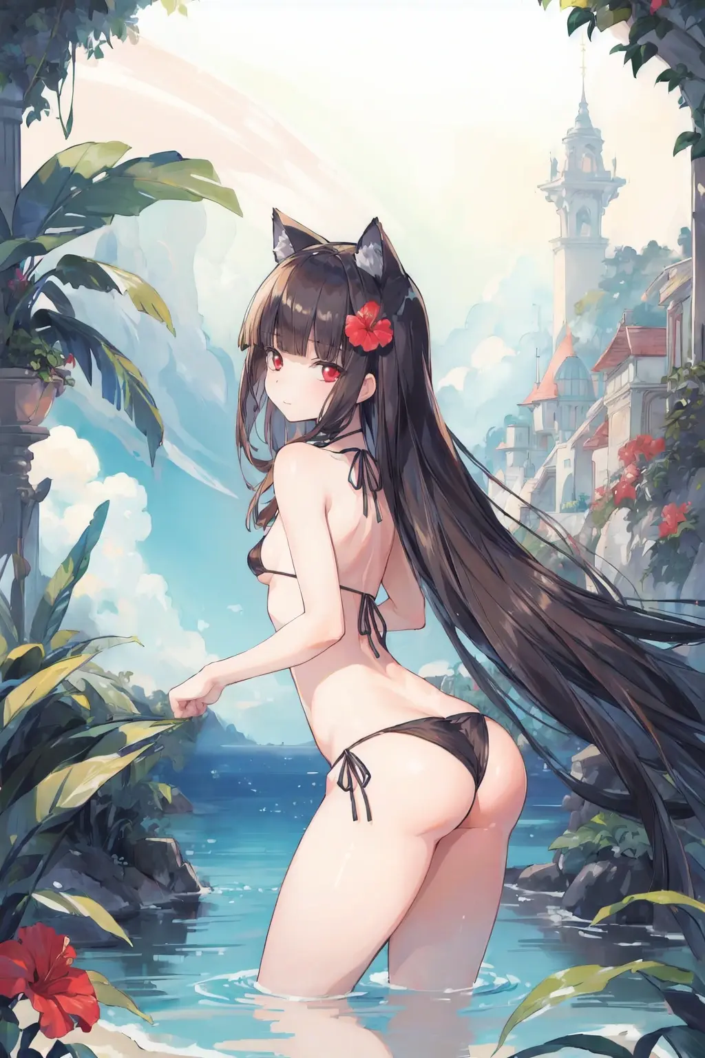 二次元　水着　貧乳 