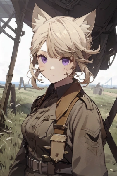 軍服姿のリネット