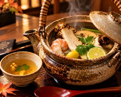 秋の贅沢、松茸の土瓶蒸し