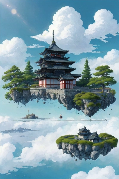 夢かっこいい天空の城