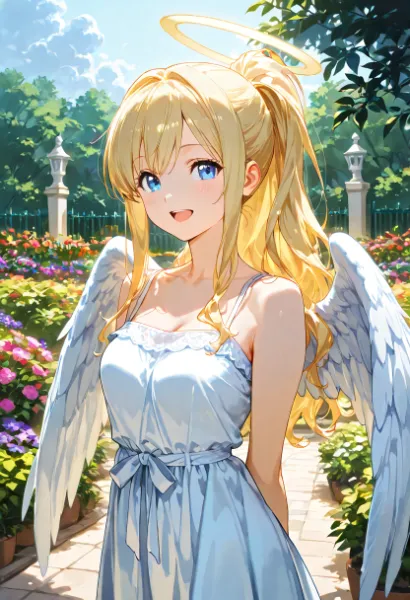 花園の天使と秘密の約束