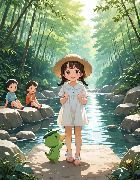 夏の森で出会った小さな不思議な仲間