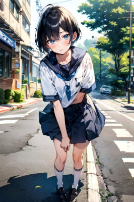 制服姿の男の子