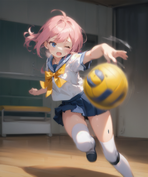 制服女子とドッジボール！６