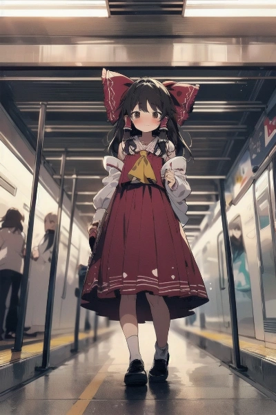 地下鉄と霊夢さん