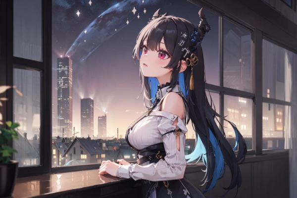 夜景とネリッサ