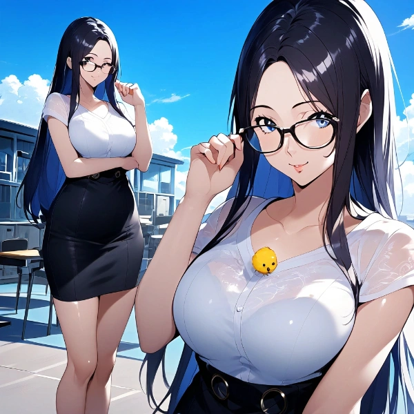 🐣好きそうなので100均で買った🐣ブローチをプレゼントしたらその場で胸につけてドヤ顔の静香先。🐣ブローチになりた過ぎてつらい♥