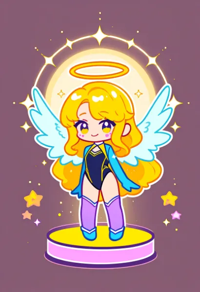 ステッカー用デフォルメ王女さま