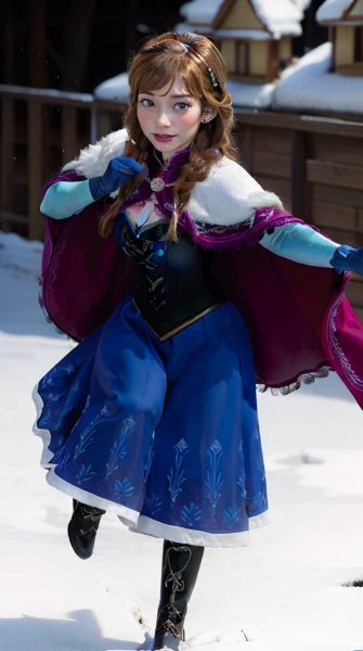 アナと雪の女王の世界へ！アナのコスプレで雪に包まれるディズニーの魔法