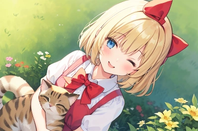 猫とゴロゴロ