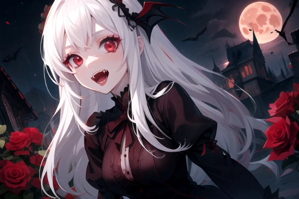 ワインレッドの月とヴァンパイア