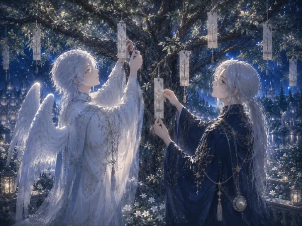 星降る夜の庭で
