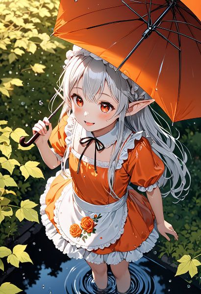 雨の庭で踊るエルフメイドの秘密