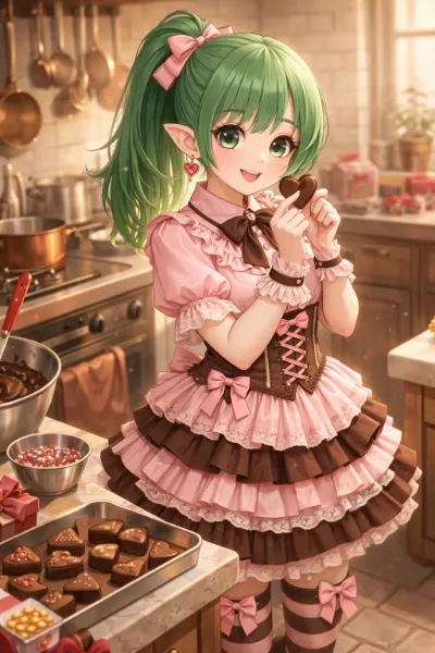 チェルキーのカカオ精霊祭チョコ作り