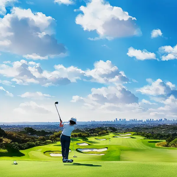 晴れた日のゴルフコース