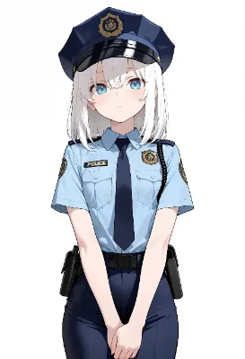うちの子と婦警コスプレ