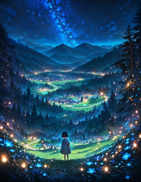 村の夜景