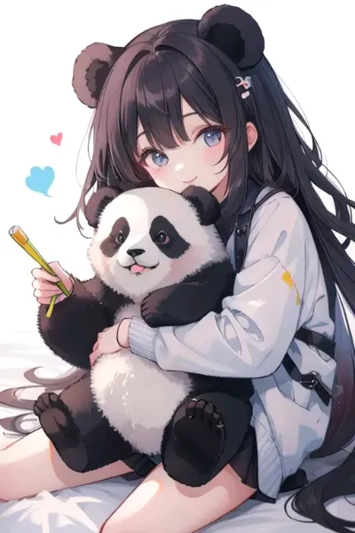 パンダ耳少女の優しい抱擁