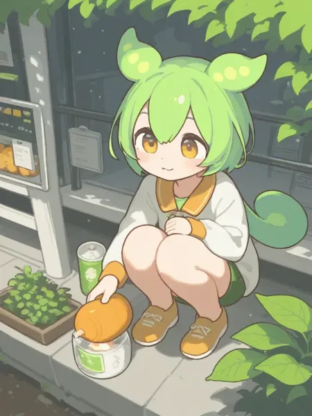 緑の精霊の野菜タイム