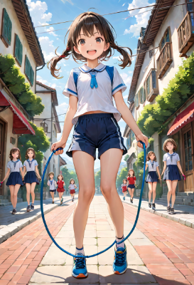 お題：縄（縄跳び）