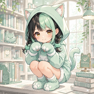 図書館ミントにゃんこ🌱