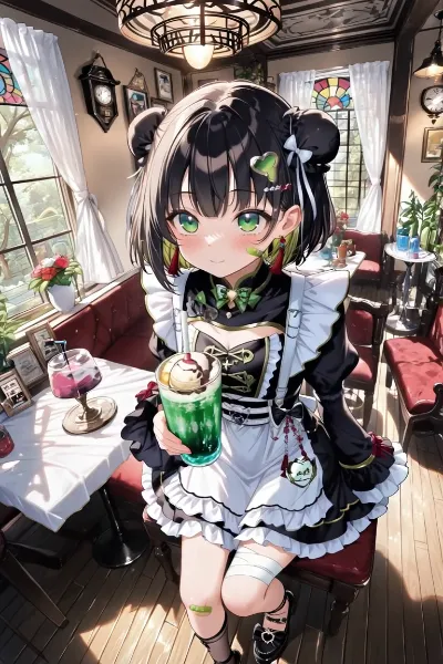 [動画]クリームソーダを飲む　あのちゃん