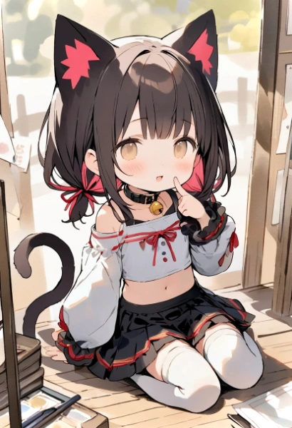 おねだりする黒猫ちゃん