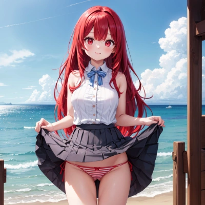 赤髪な娘のパンツ