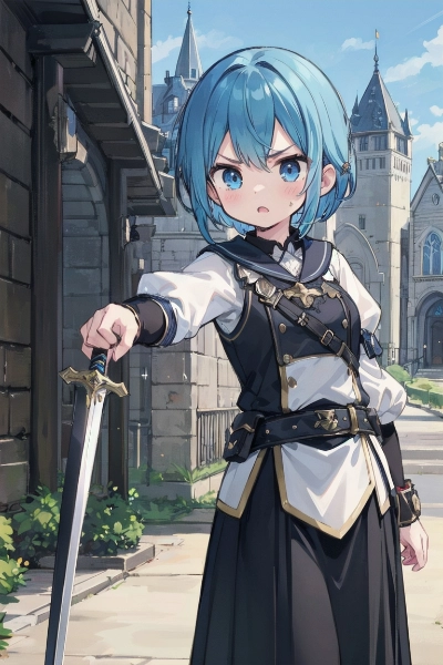努力する少女