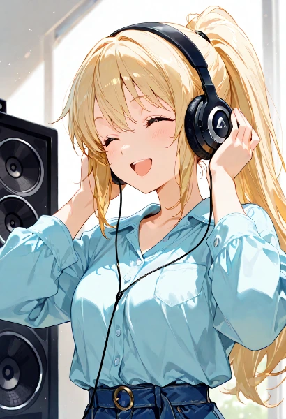 音楽に溶け込む少女の秘密の時間