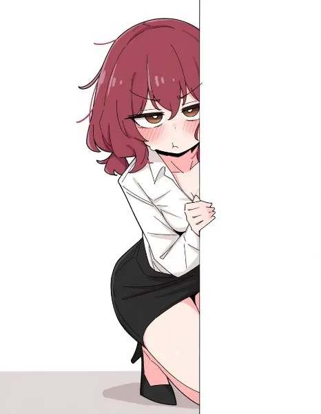 壁に隠れて・・・