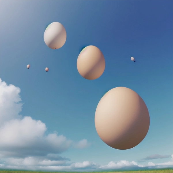 空を飛ぶ卵