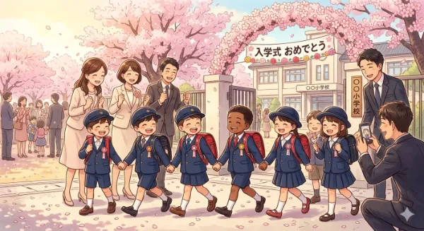 間違い探し　入学式編