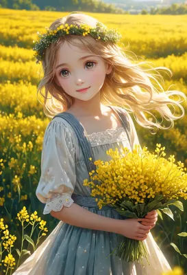 黄金の花畑に咲く少女の秘密