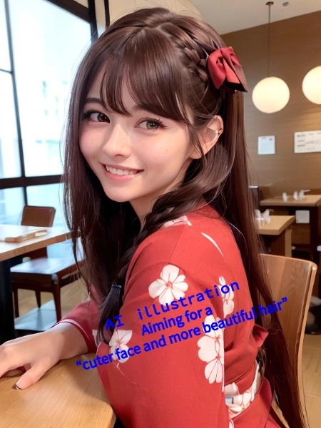 編み込みロングヘア美少女