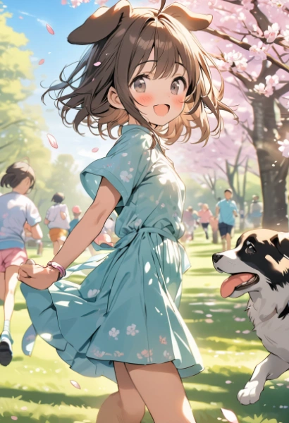 桜並木をおさんぽ