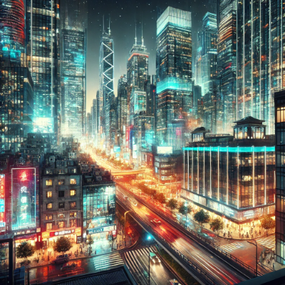 都会の夜景Night view of the city