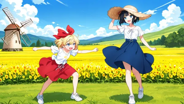 風にはまけないぞー