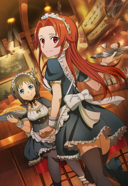 可愛いメイド服を着たSAOのロニエとティーゼです