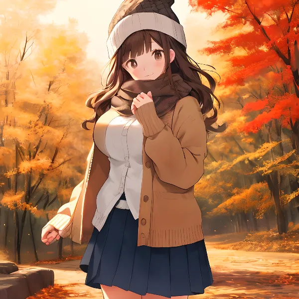 ニットキャップを楽しむ午後