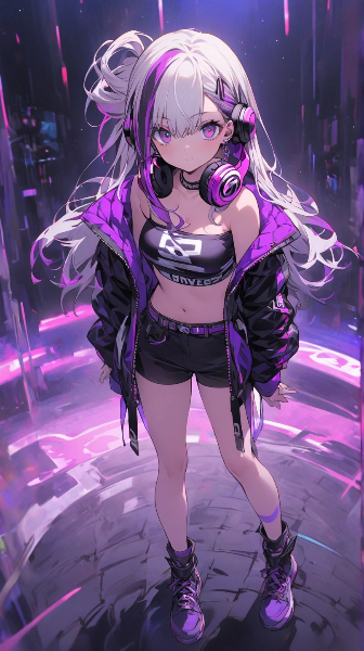 チューブトップの女の子