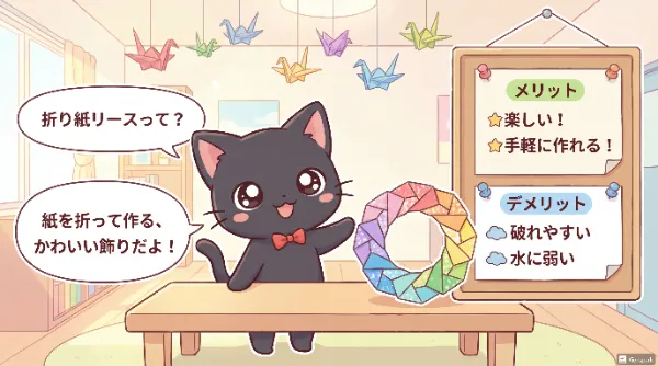 黒猫くんの虹色折り紙教室