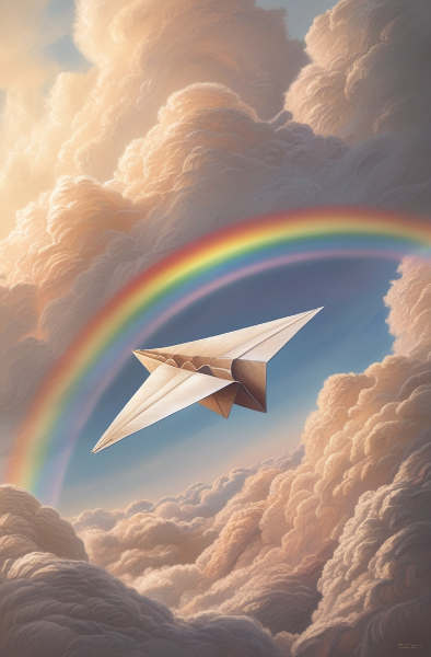 曇り空を割って