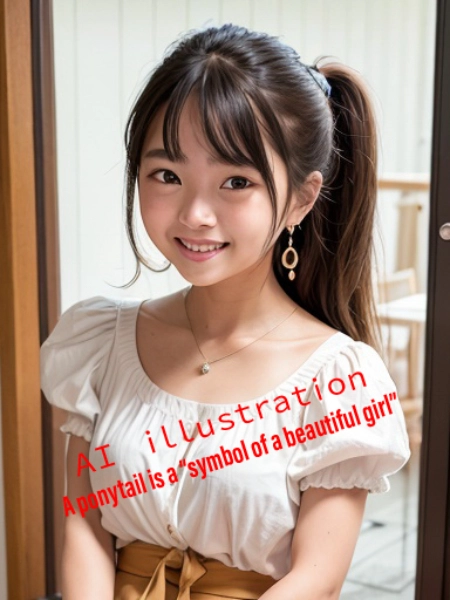 ポニーテール美少女