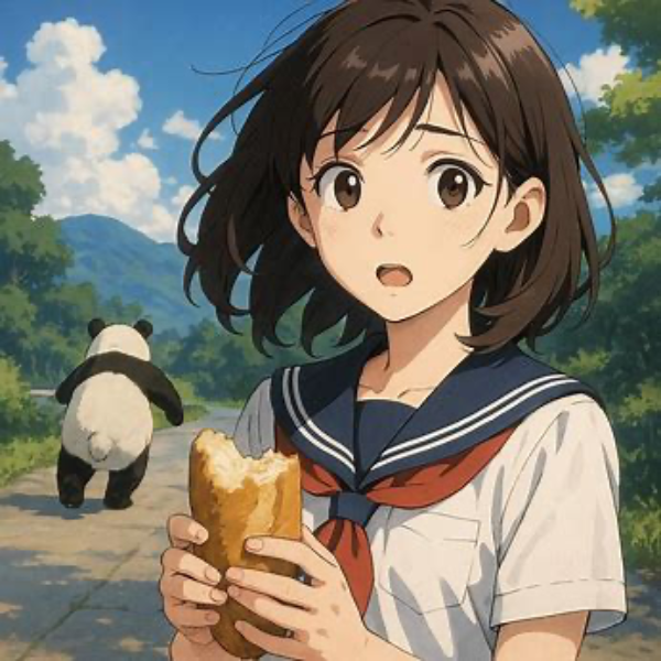 これはパンダ噛んだパンだ