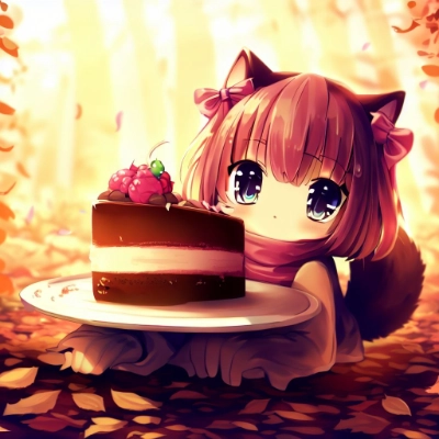 ガトーショコラケーと紅葉