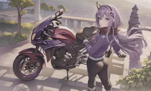 マフラーに注目できなかったバイクとマフラーを巻いた結月ゆかり