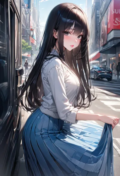 ロングプリーツスカート